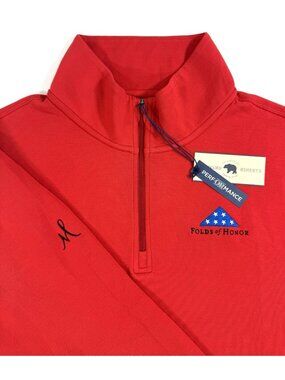 Onward Reserve Mens 1/4 Zip Pullover Sz Large Maridoe Golf Club Folds Of Honor